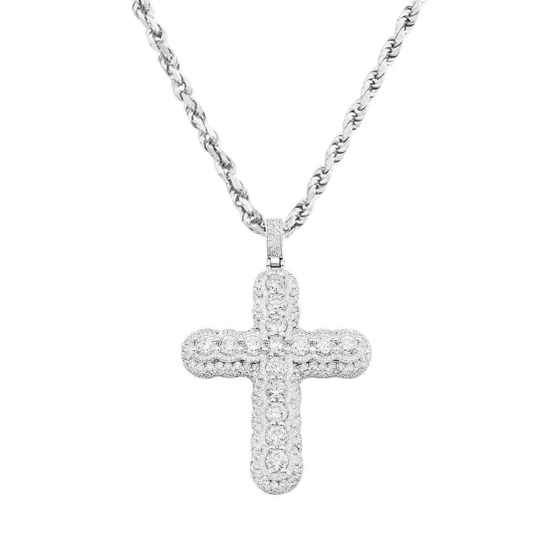 Iced Out Iced Cross Pendant