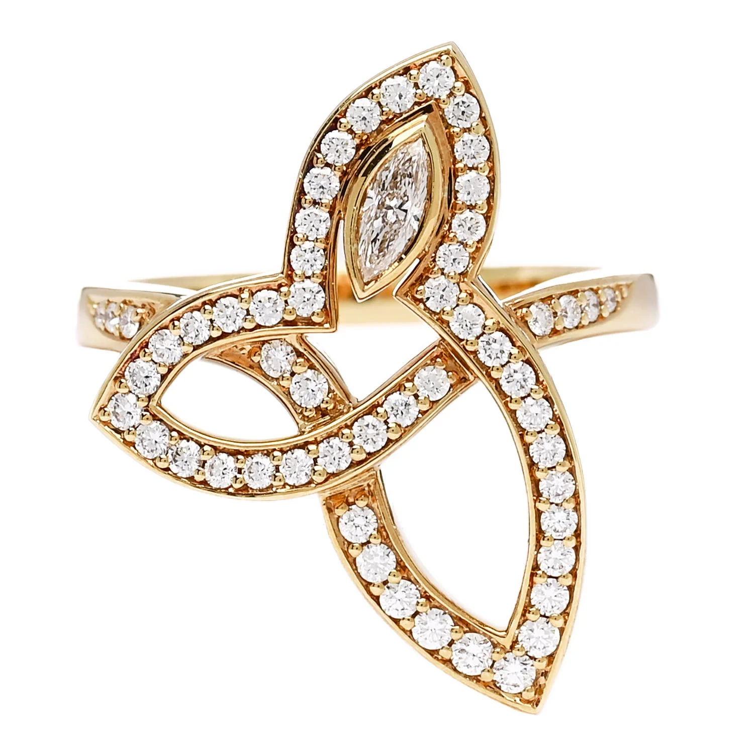 Lily Cluster Pinky Ring